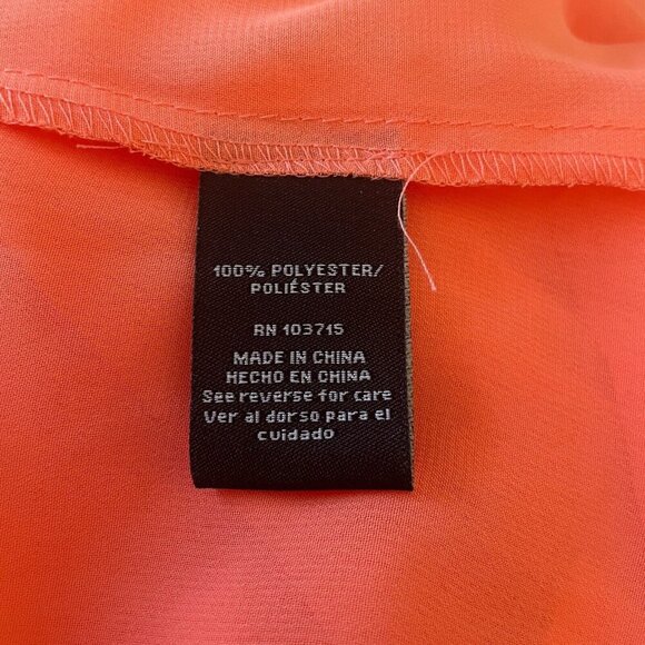 ZAC & RACHEL Woman Art Deco Top Size 3X Plus Guava Pink Sheer Flowy NWT- Defect - Picture 6 of 15